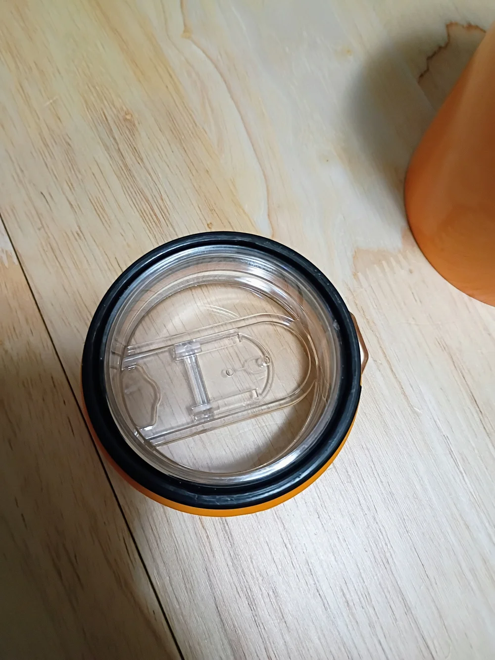 BRUMATE Orange Insulated Tumbler with Clear Lid